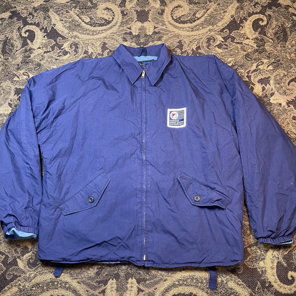 Vtg 80s Morton Knight Nabisco Dinah Shore Golf Zip Up Jacket Mens Size XL